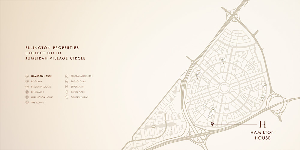 Hamilton House by Ellington Properties by Jumeirah Village Circle - Master Plan
